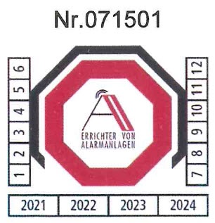 331 AA-Aufkleber nummeriert für Installationsattest R2